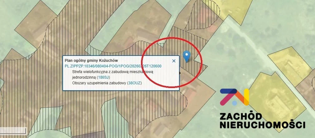 Oferujemy na sprzedaż działkę budowlaną o powierzchni 1341m2 położoną w miejscowości Mirocin Średni. - 3