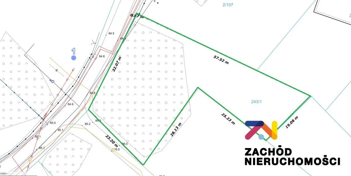 Oferujemy na sprzedaż działkę budowlaną o powierzchni 1341m2 położoną w miejscowości Mirocin Średni. - 2