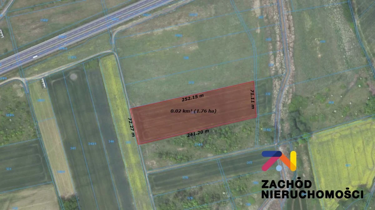 Na sprzedaż działki rolne o powierzchni 1,75 Ha i 0,31 Ha usytuowane w Zielonej Górze- Zawada. - 5