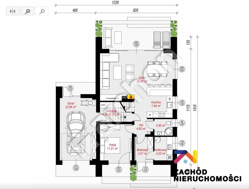 Oferujemy Państwu na sprzedaż działkę budowlaną w miejscowości Cigacice o pow. 942m2 z rozpoczętą budową. - 3