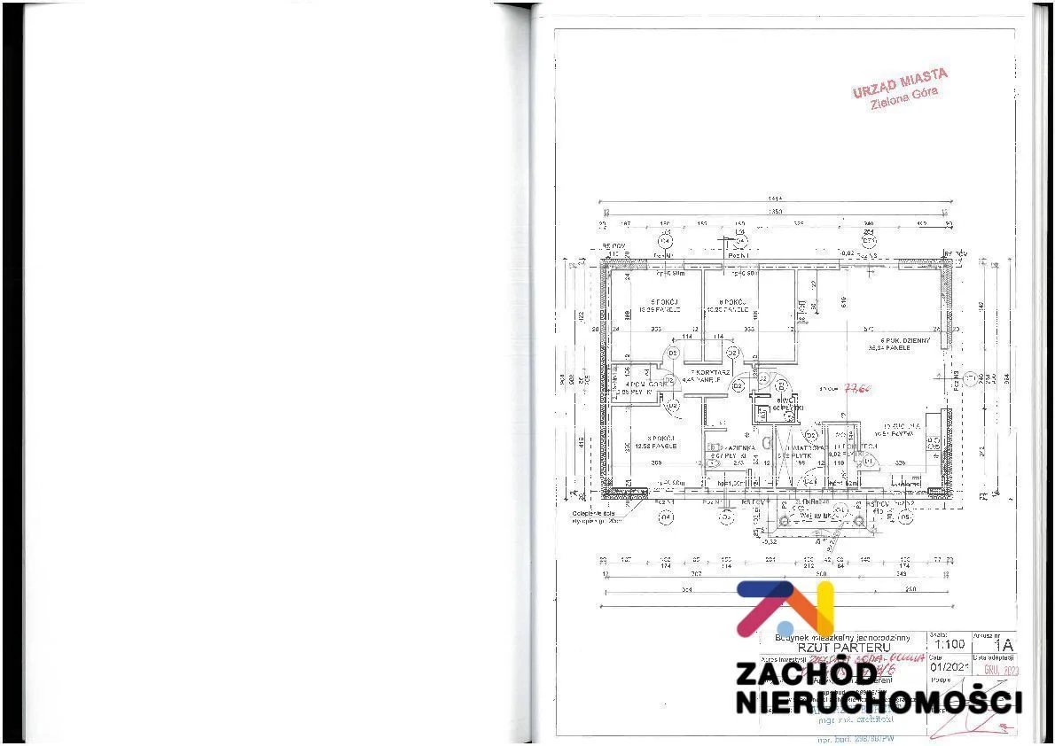 Oferujemy Państwu działkę budowlaną graniczącą z lasem oraz gotowym projektem domu wraz wydanym pozwoleniem na budowę. - 2