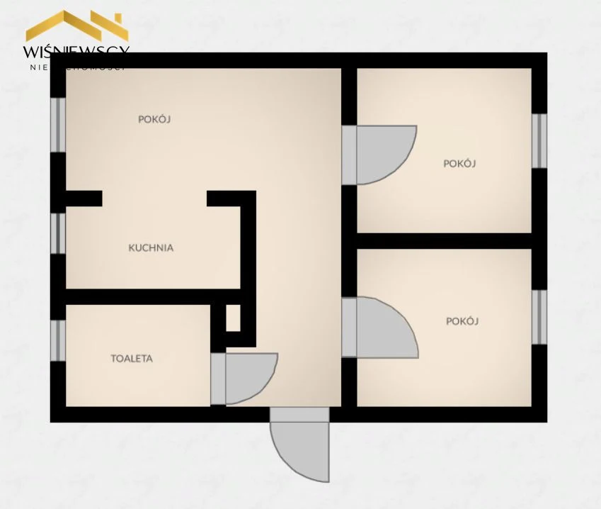Mieszkanie do remontu 45,5m², parter, 3 pokoje. - 3