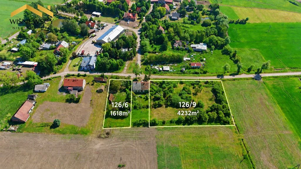 Działka budowlana 1618 m² z budynkiem, Drużno