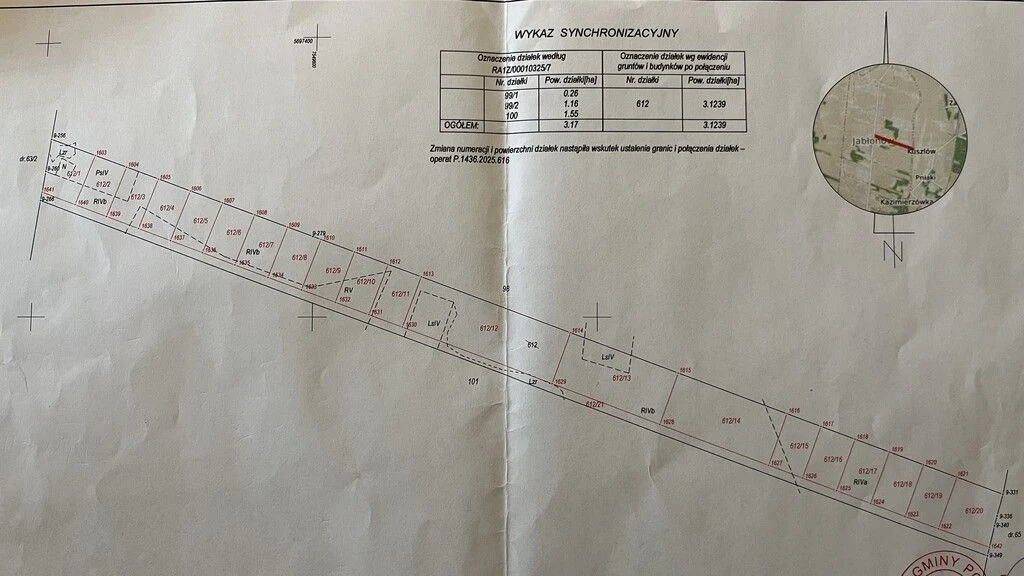 Działka (1182 m2) z WZ w Jabłonowie gm. Policzna. - 3