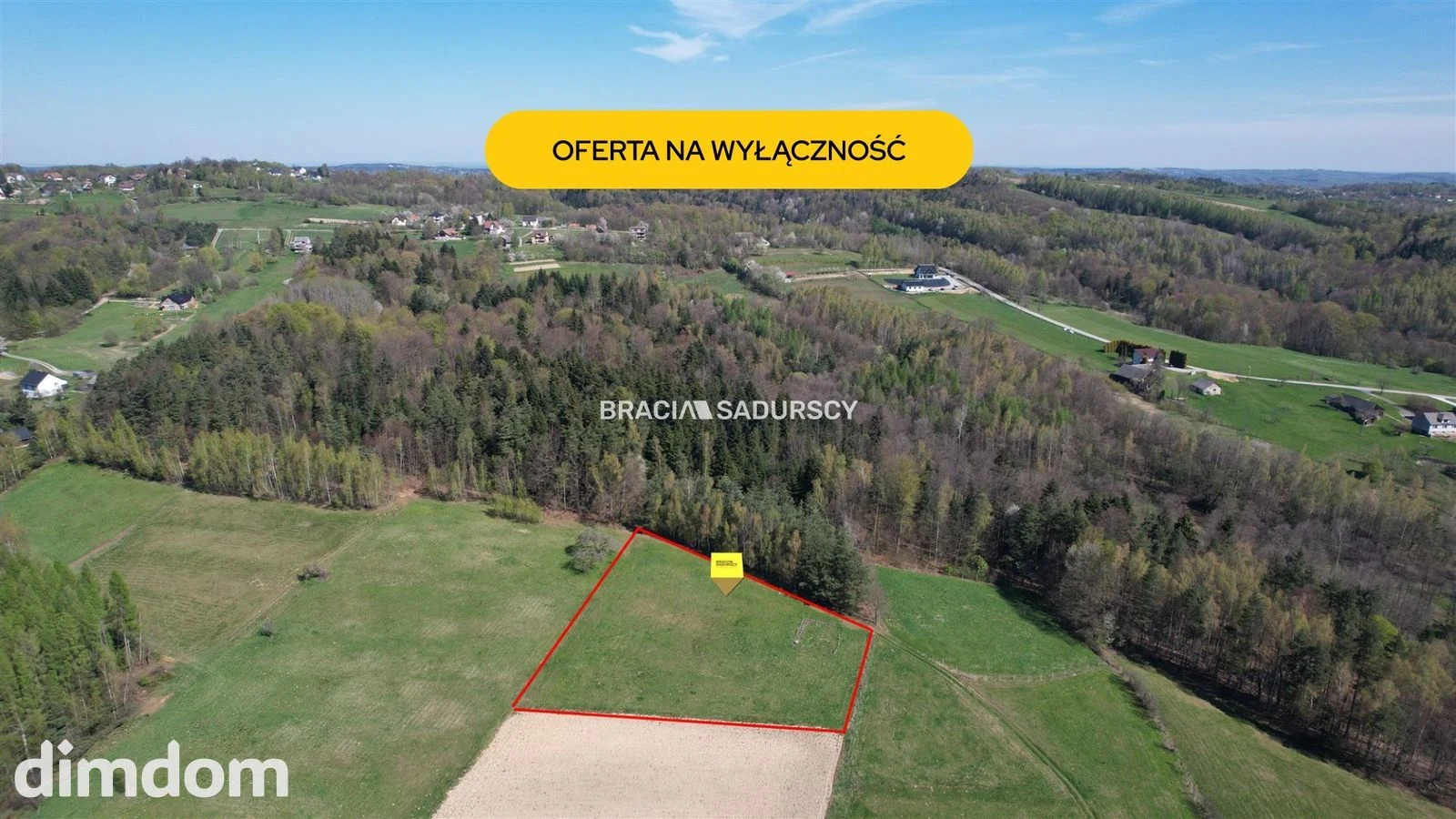 BUDOWLANA 43ARY Z DALA OD SĄSIADÓW ROZWINIĘTA WIEŚ