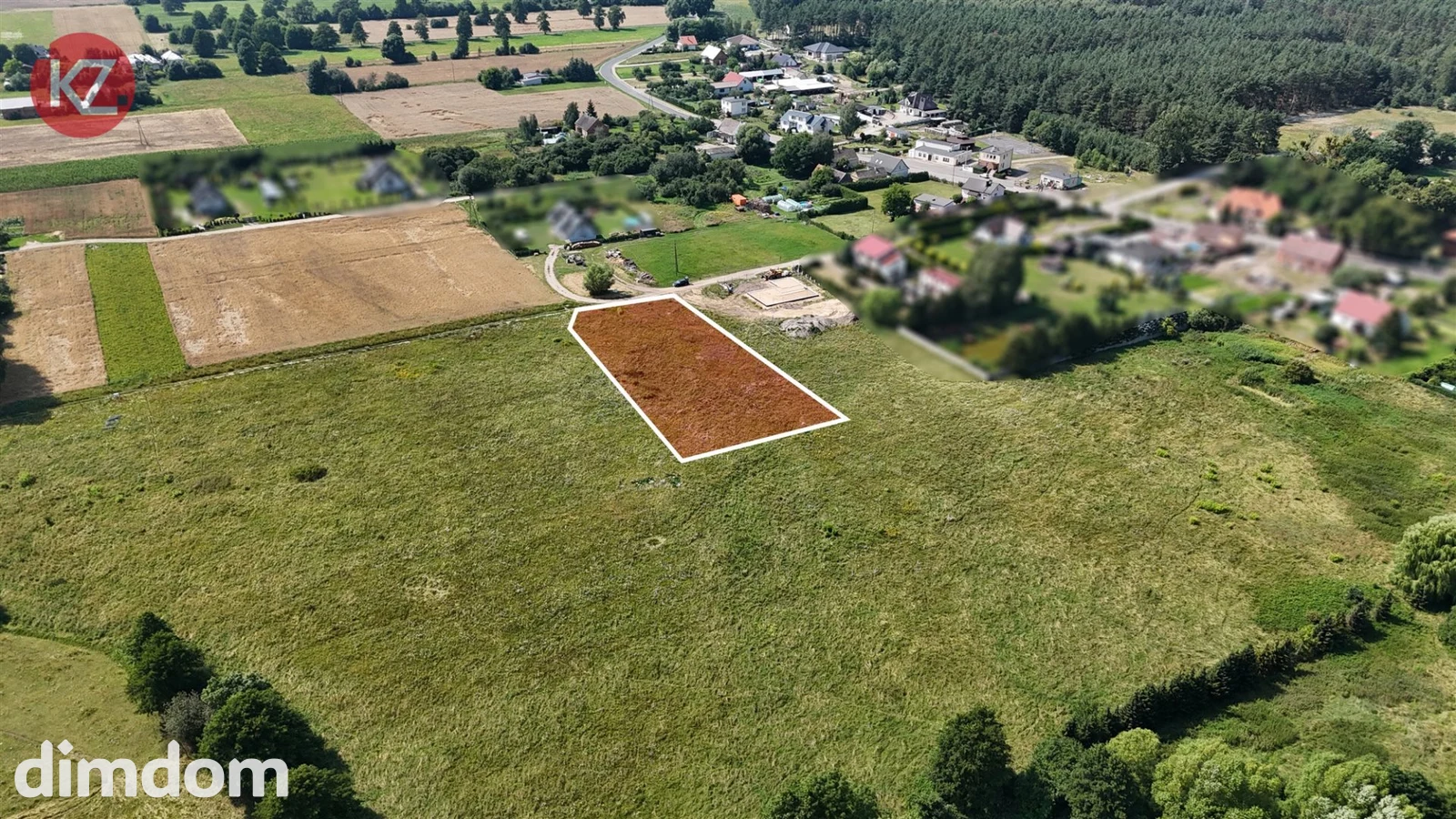 Dzi ałka budowlana 1107 m² | Ługi Ujskie (12 min od Piły) | Woda i kanalizacja NA DZIAŁCE
