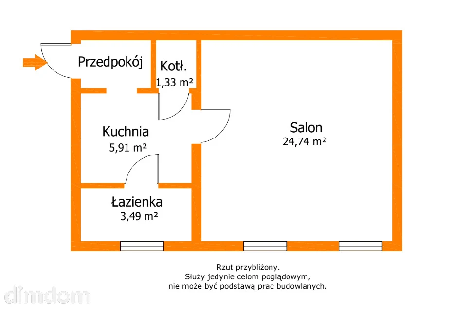 MIESZKANIE Wałbrzych Kozice  38 m²  1 pokój | 159 000 zł - 2