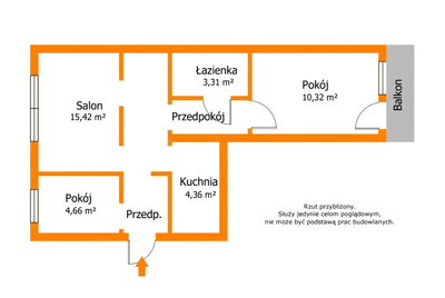 MIESZKANIE 45 M² | PIASKOWA GÓRA – WAŁBRZYCH | 3 POKOJE - 3