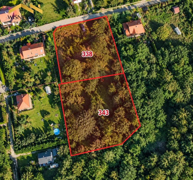 Działka 3380 m² w otoczeniu zieleni | Kamionek