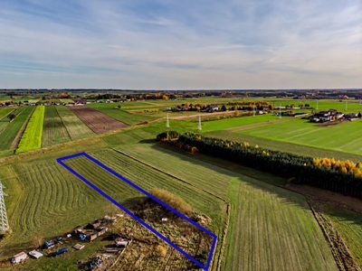 4690 m² w Rzgowie | część budowlana 1500 m² | media, ogrodzenie - 2