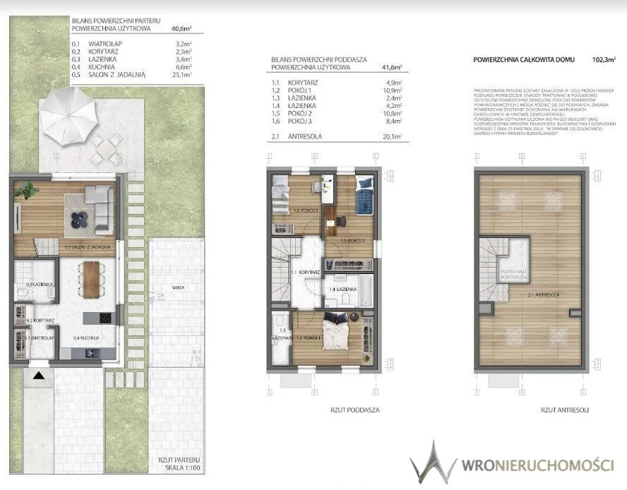 131 m² | 4 pokoje + antresola | ogród | 2 miejsca - 2