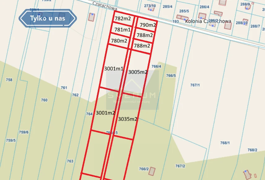 Działki Budowlane centrum Jury Czatachowa gm Żarki