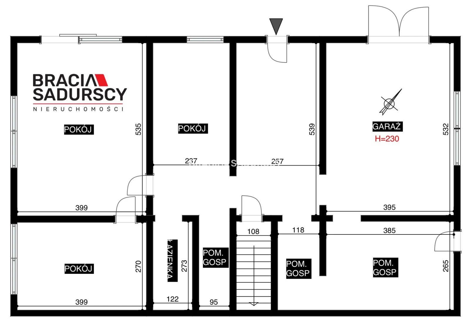 budynek| 409,95 m² |  działka 1056 m² | inwestycja - 2