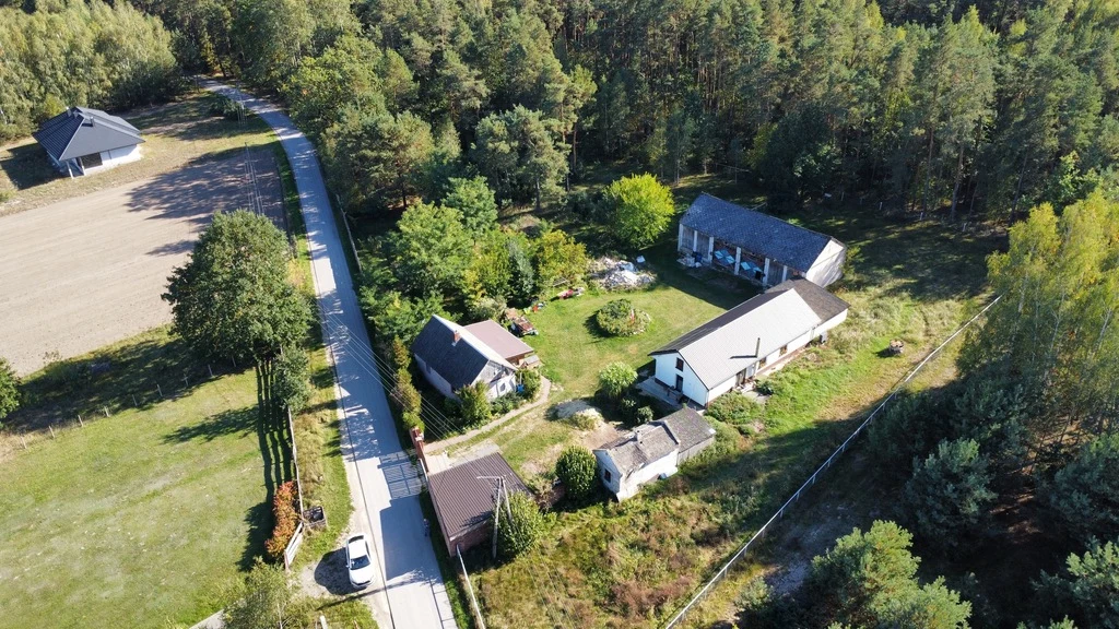 Siedlisko 1,1 ha (dwa domy) przy lesie - Siekierka Nowa gm. Chotcza. - 2